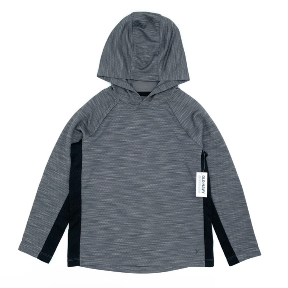 Boys Long Sleeve Two-Toned Mesh Performance Pullover Hoodie